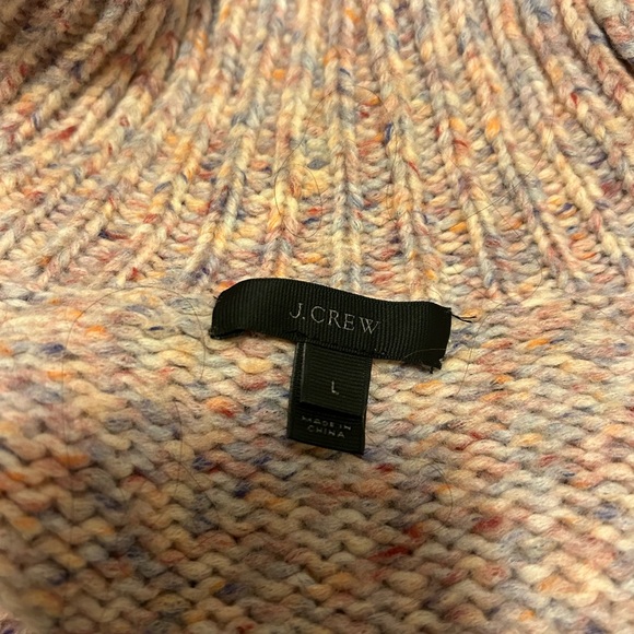 J Crew Sweater- womens size large- Marled Wool- pink - Picture 3 of 9